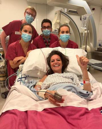 Deborah James in the hospital